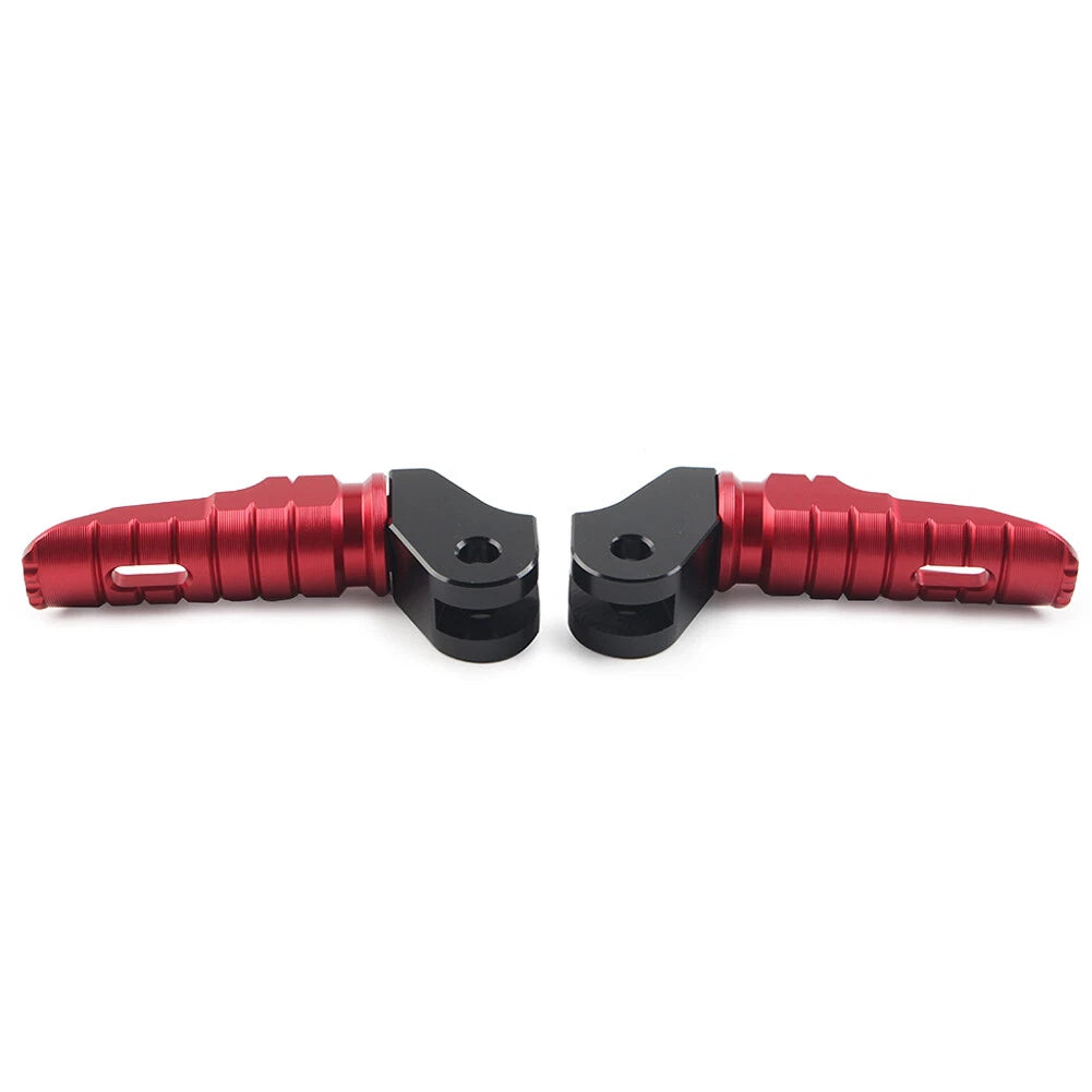 Pair CNC Front Foot Pegs for Triumph T100 T120 (2016–2022) Red