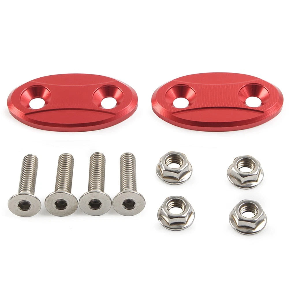2X Rearview Mirror Block Off Base Plates for BMW S1000RR (2009–2018) Red