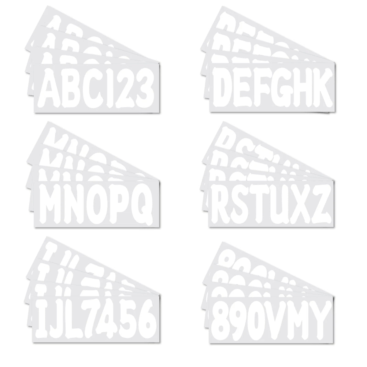 Boat Registration Decals A-Z & 0-9 for Customization