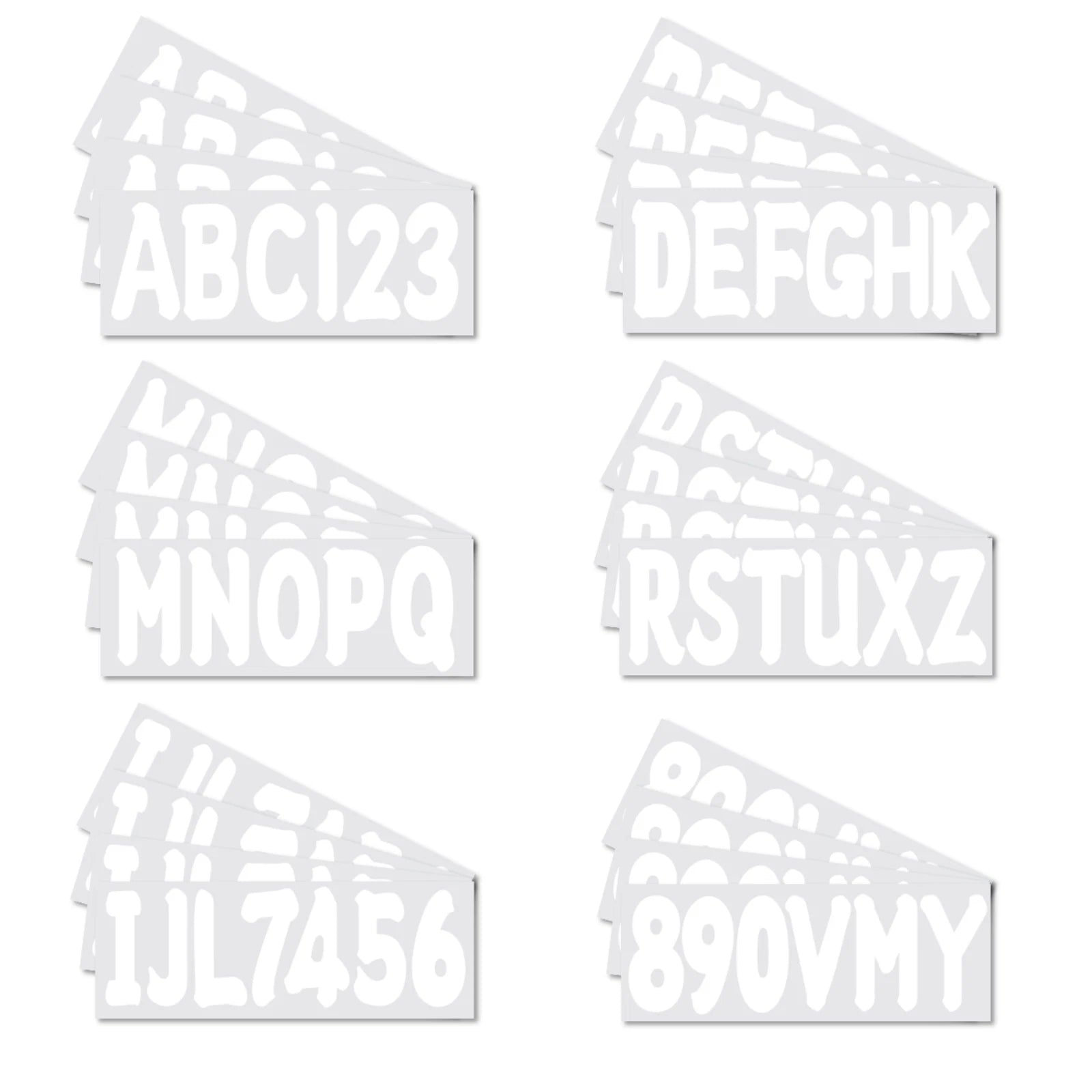 Boat Registration Decals A-Z & 0-9 for Customization