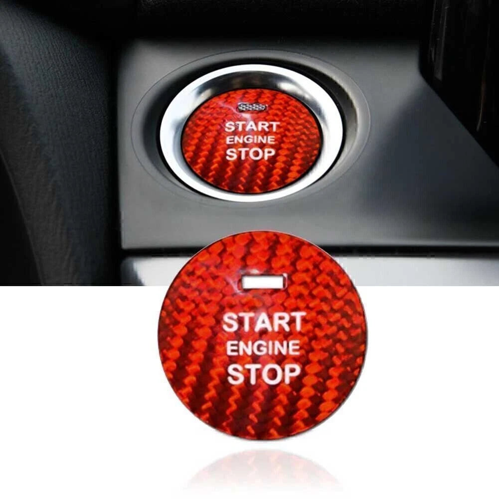 Carbon Fiber Start Stop Button Sticker for Mazda CX-3, CX-4, CX-5, CX-8, MX-5 (2016–2023)