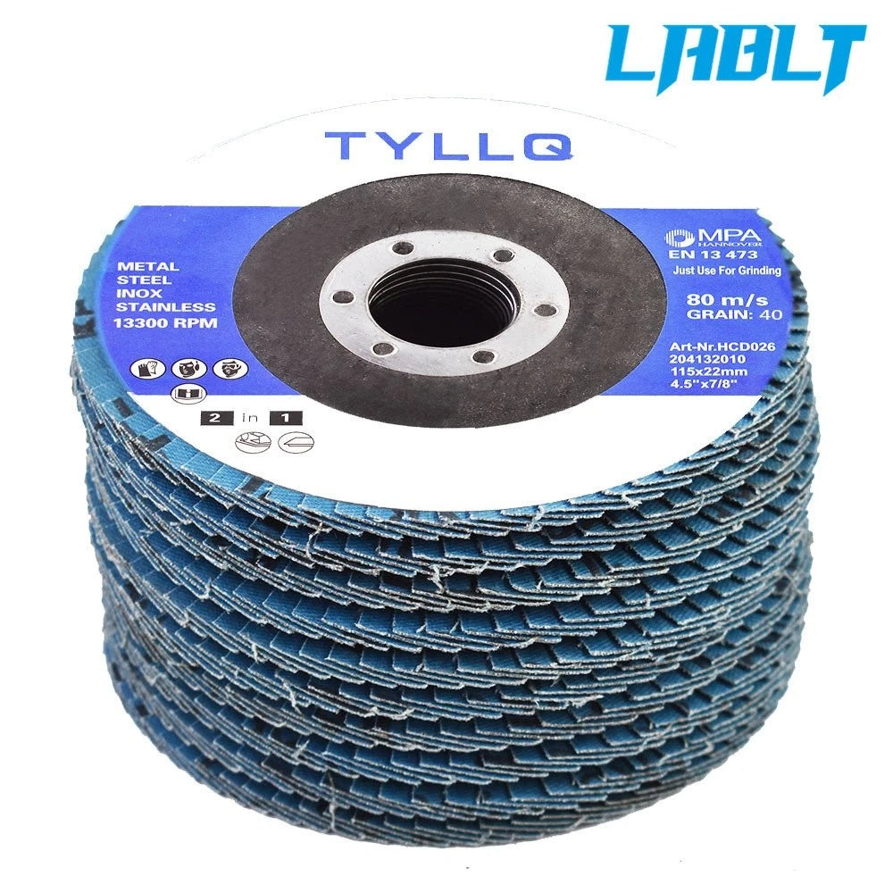 50Pcs 4.5" T29 40 Grit Zirconia Flap Disc for Automotive Grinding