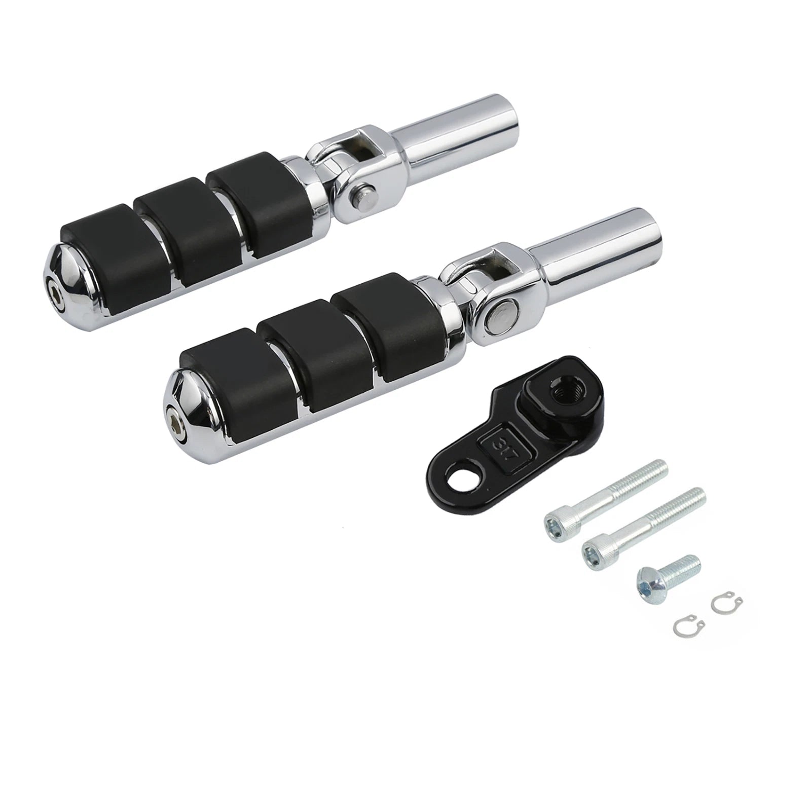 Chrome Rear Foot Pegs Mount for Harley Softail (2008–2017)
