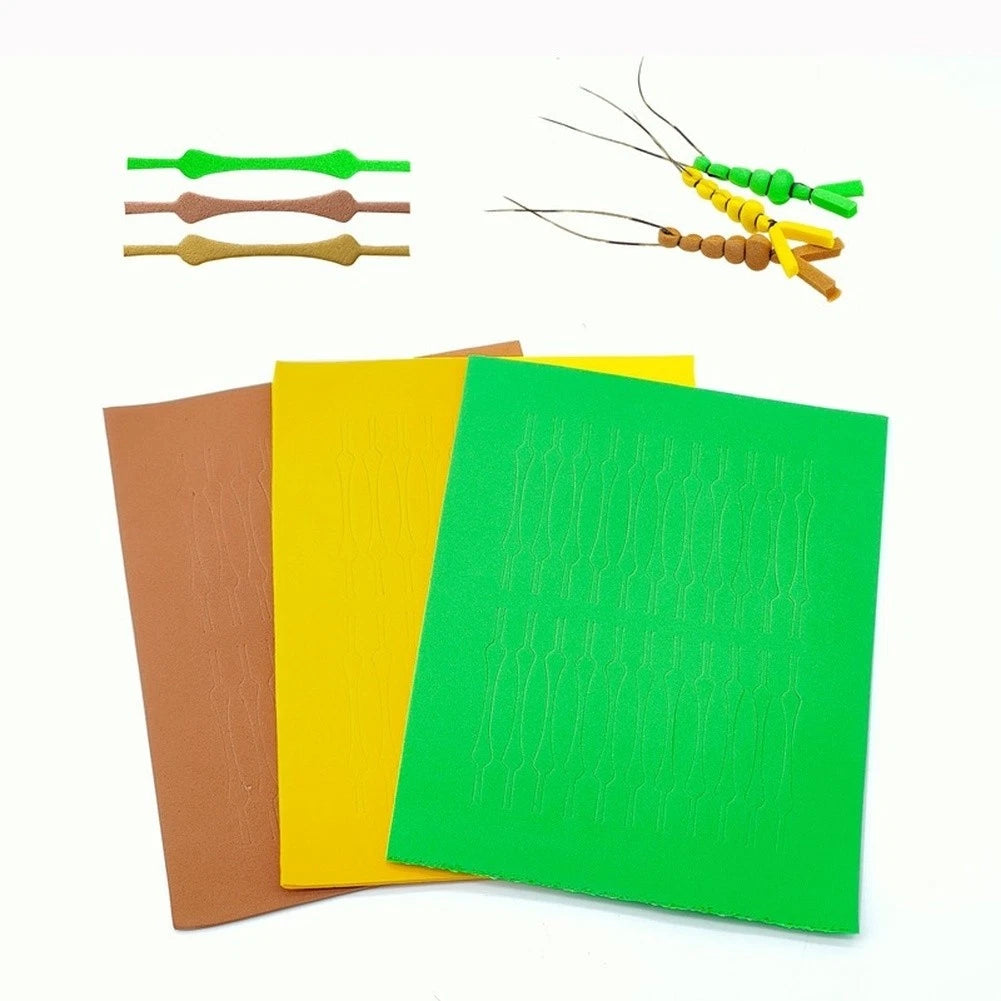 EVA Foam for Floating Fly Patterns (Closed Cell, Green Yellow Brown)