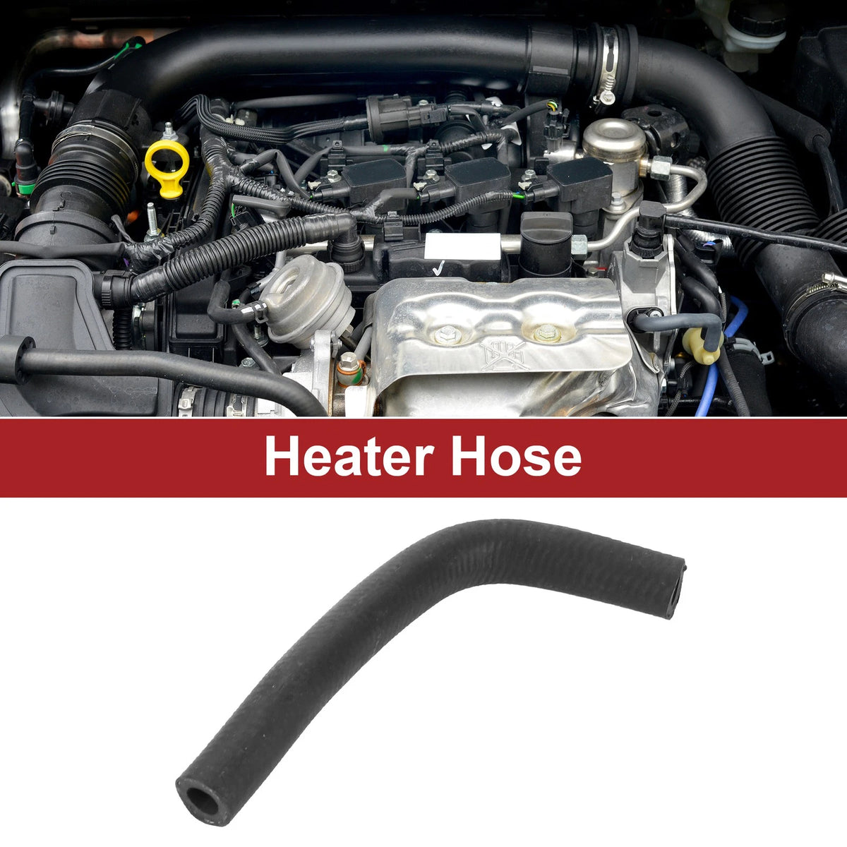 Heater Hose for Nissan Maxima (2000–2001) No. 140562Y001 Rubber Black