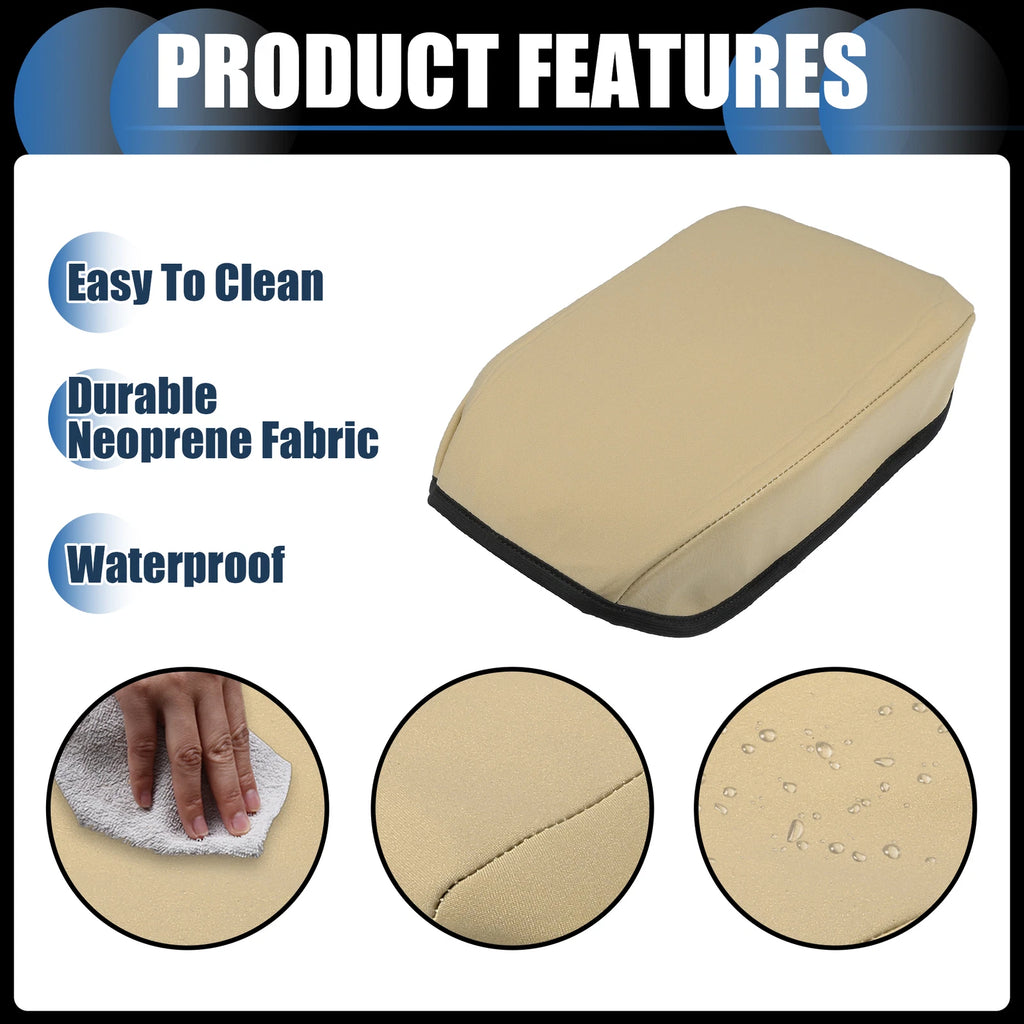 Armrest Protector Cover Pad for Mitsubishi Outlander (2016–2022) Light Brown