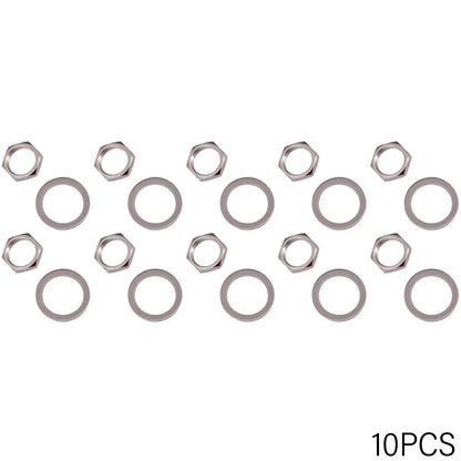 10X 9MM Guitar Potentiometer Nuts and Washers Complete Set
