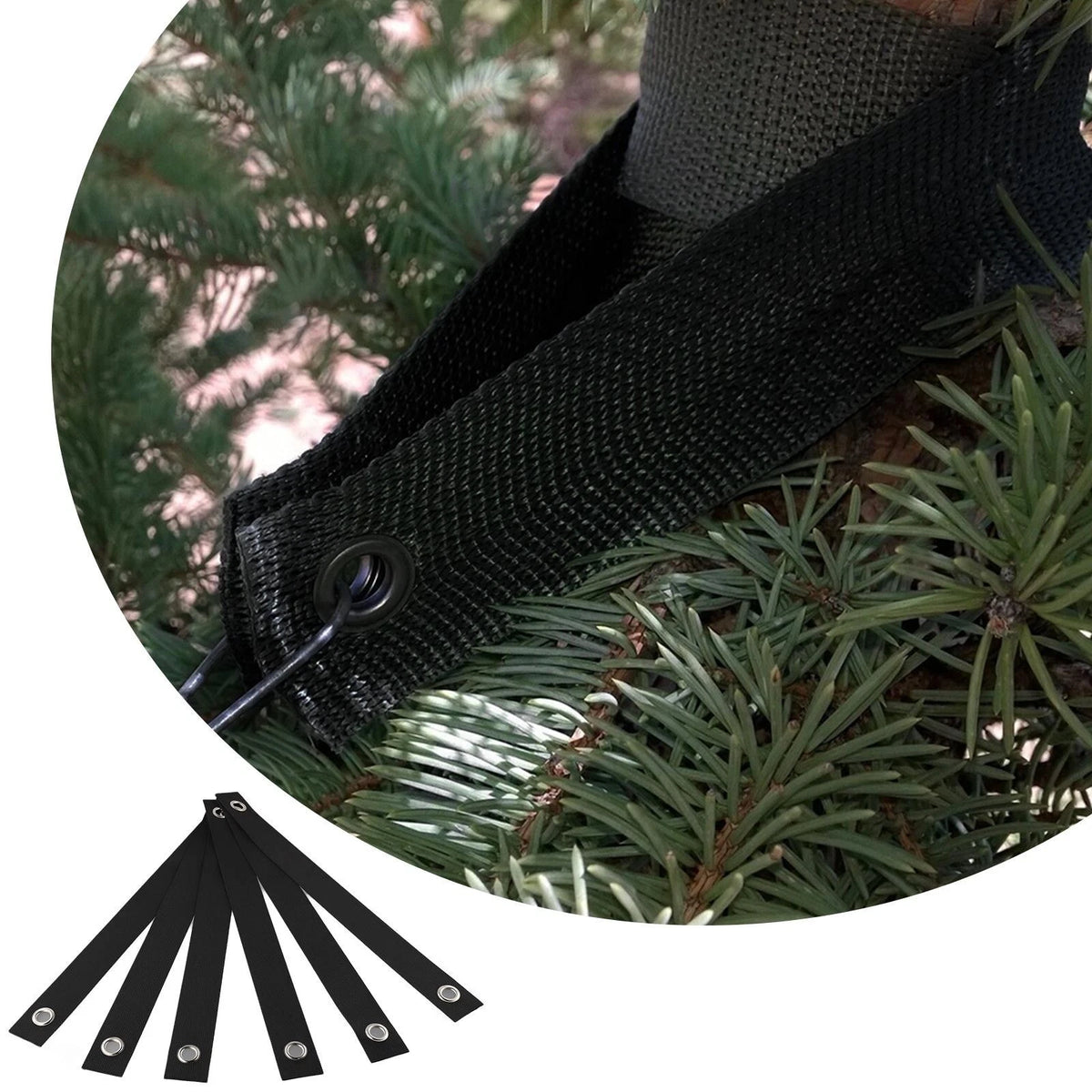 6 Pack Tree Straps with Grommets for Staking Support (15.7in)