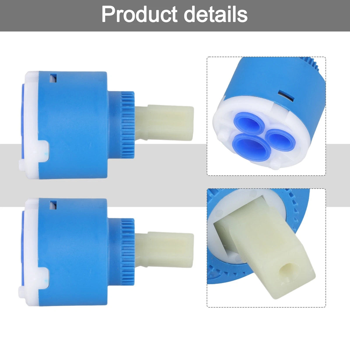 2X Ceramic Tap Disc Cartridge for Sinks (40mm)