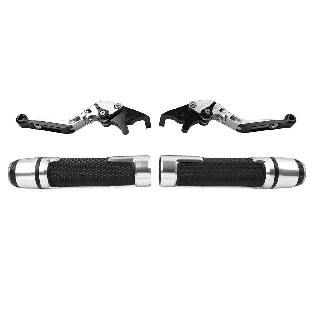Silver Extendable Brake Clutch Levers Set for Kawasaki ZX14R (2006–2023)