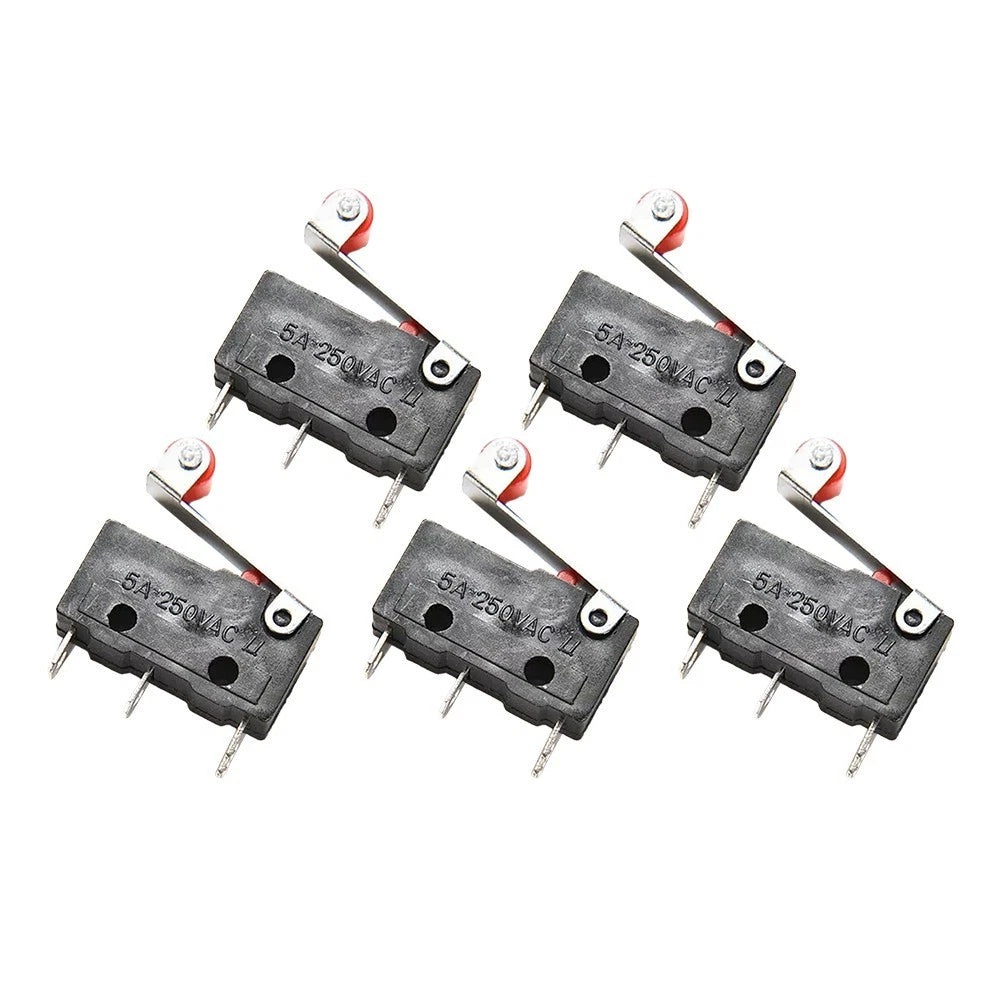 5pcs Door Switch Button 3Pin 5A 250V for Appliances