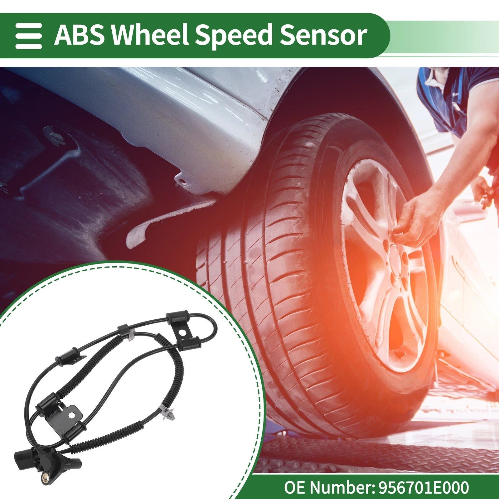 ABS Wheel Speed Sensor No. 956701E000 for Hyundai Accent (2010–2011) Left Front