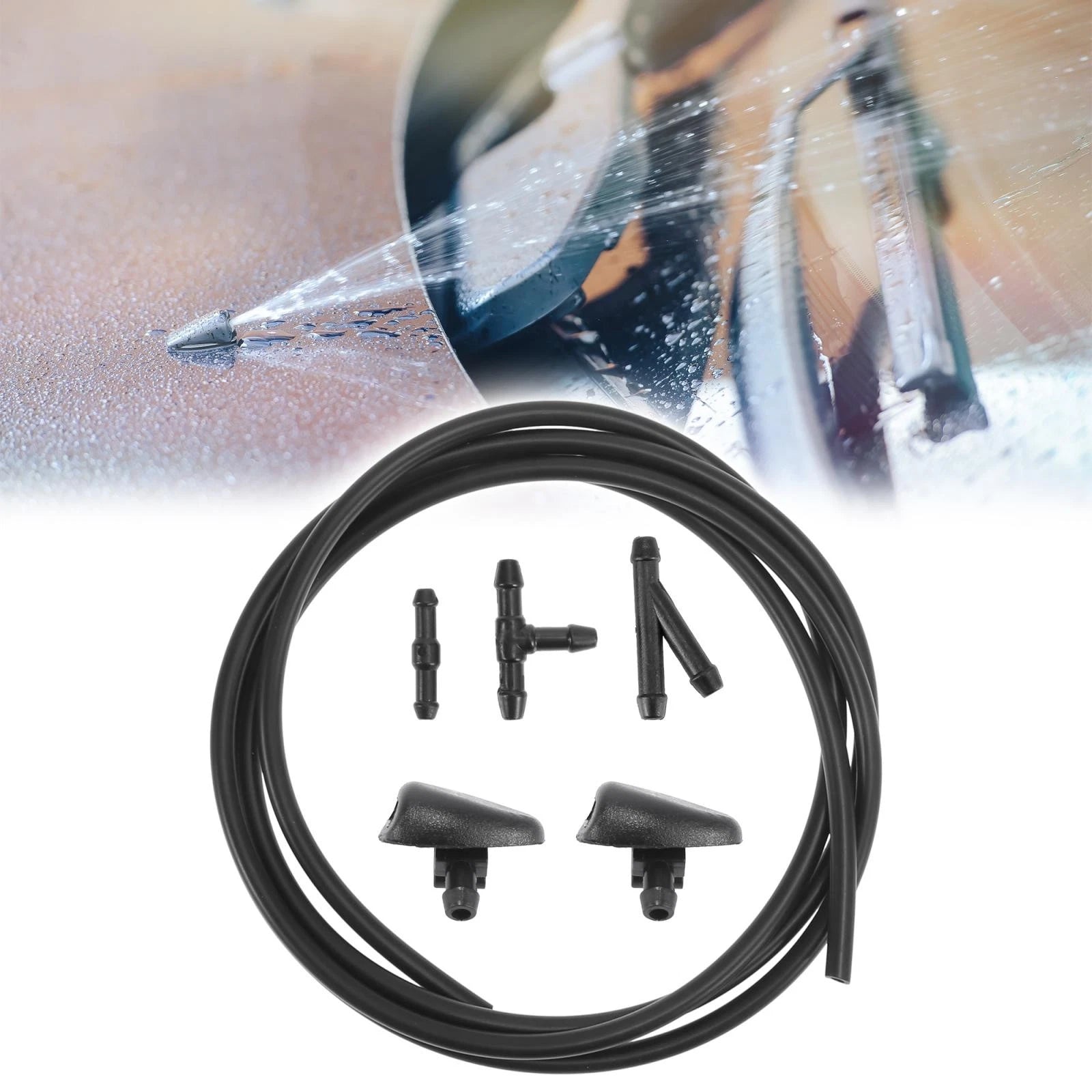Front Windshield Washer Nozzles Kit 6438J2 6438E6 for Citroen C3 (2009–2016)