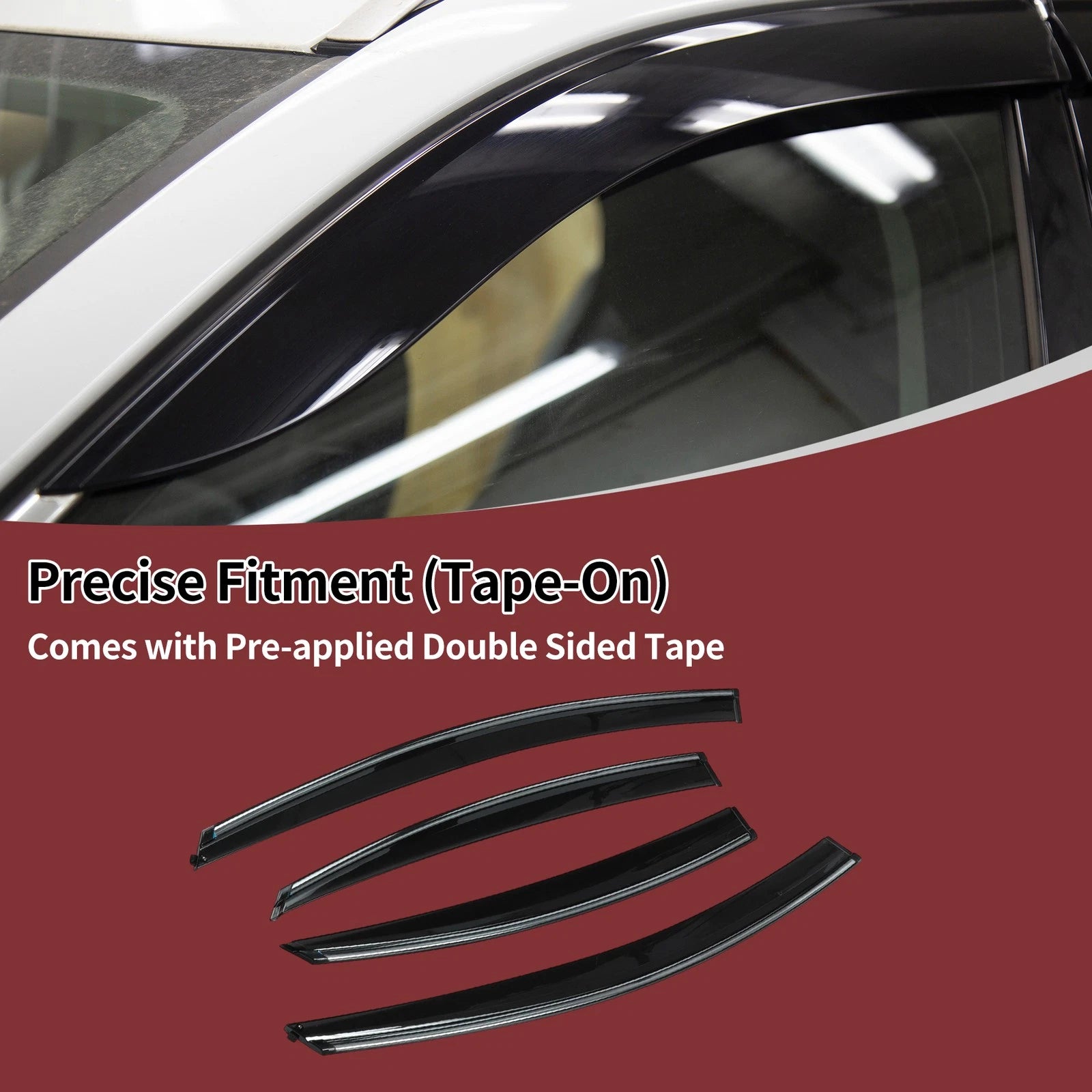 Window Deflectors Side Vent Visors for Hyundai Sonata (2011–2014) 1 Set