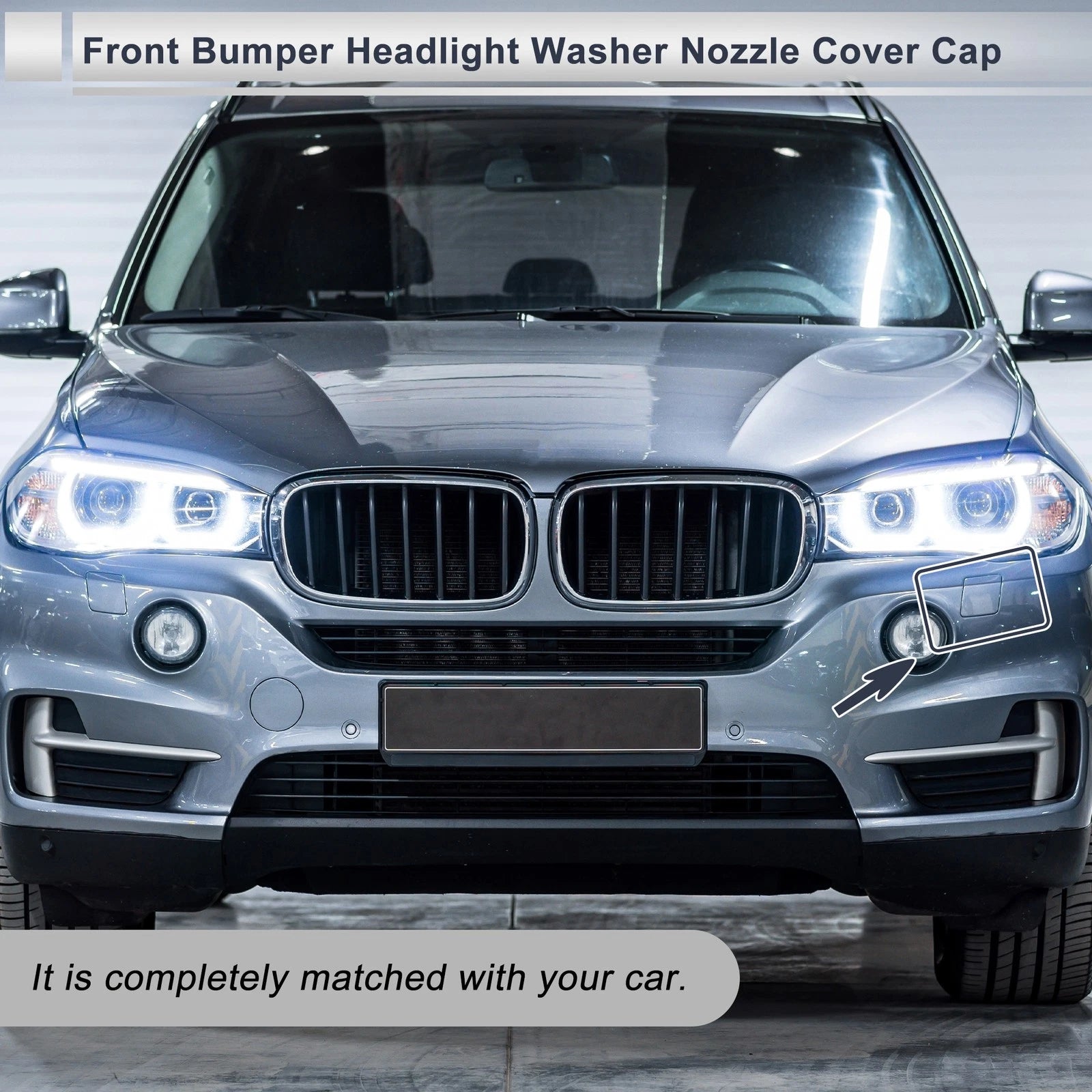 Front Left Side Headlight Washer Nozzle Cover Cap for BMW X5 (2007–2013)