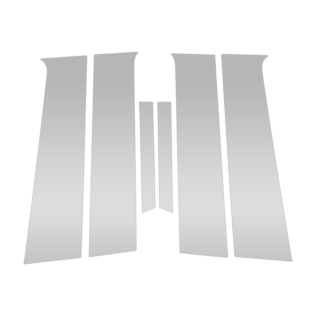 6 Pcs Pillar Window Trim for Chevy Aveo (2007–2011) Silver Tone