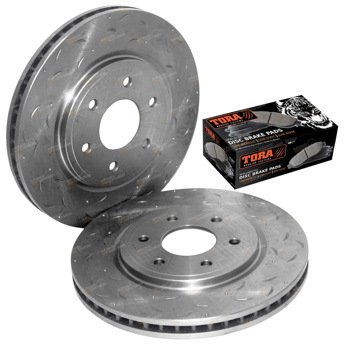 2 Front Brake Rotors + Disc Pads Set for Nissan Pathfinder R51 (2006–2012)