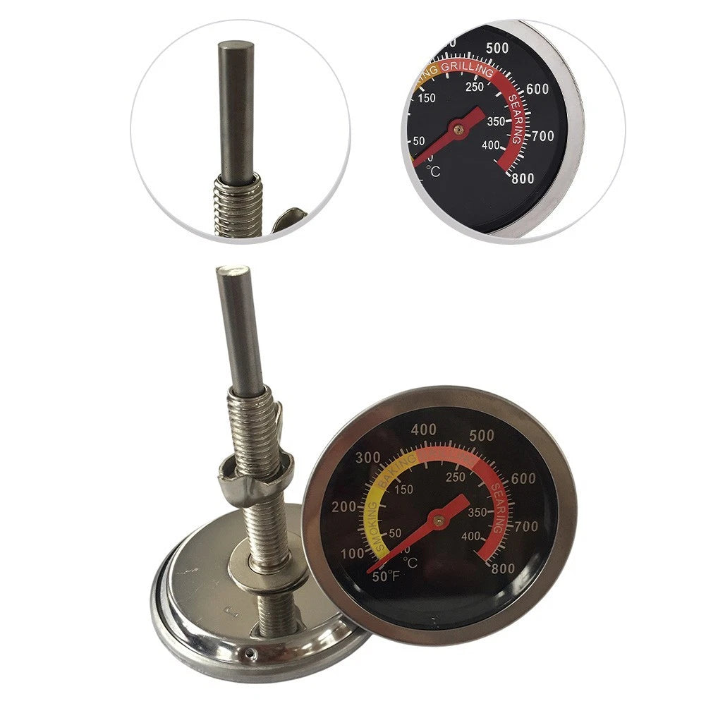 Oven Thermometer for Home Cooking - Automatic Sensing, Stainless Steel Body