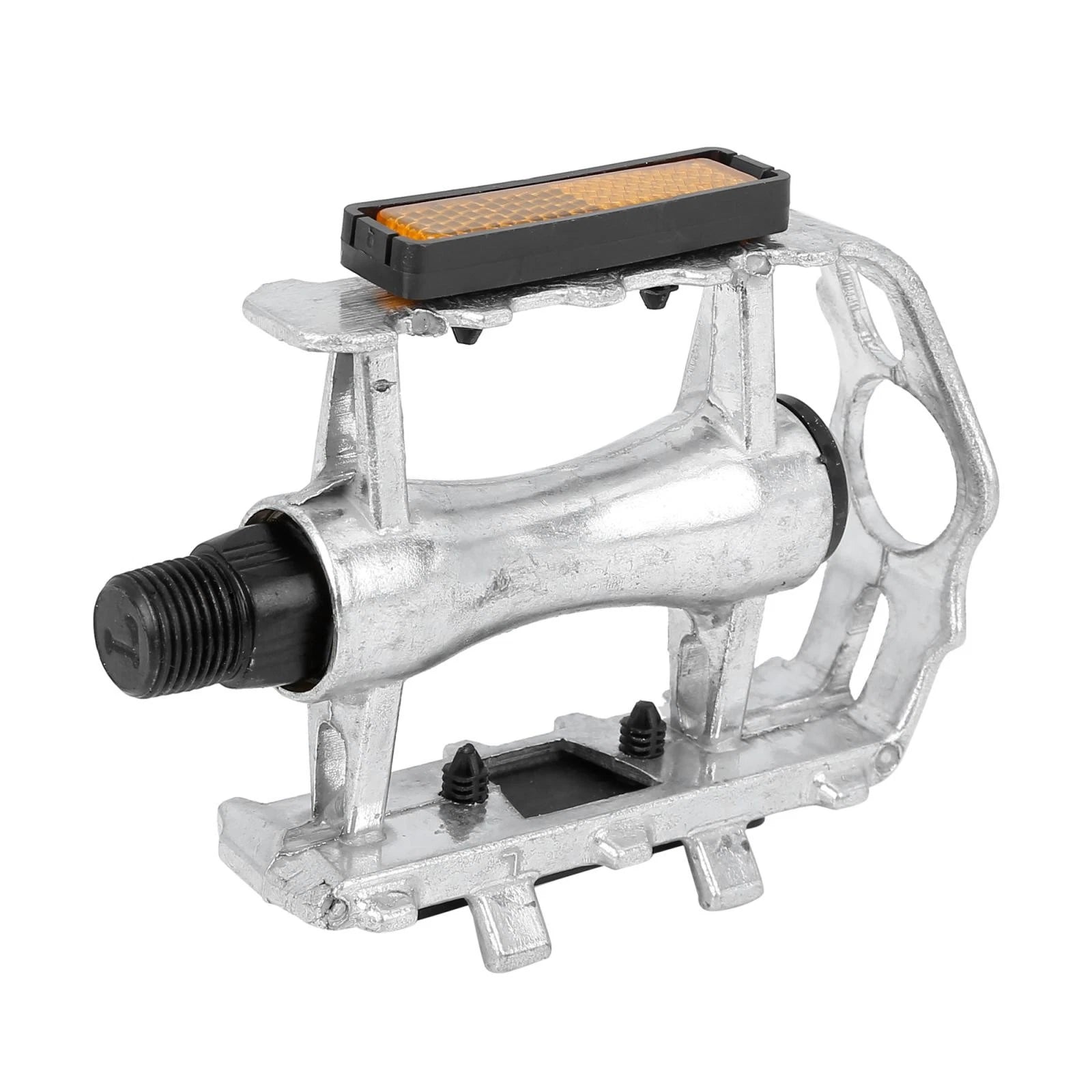 Bicycle Pedals Silver Tone Aluminum Alloy Pair for Cycling (Universal)