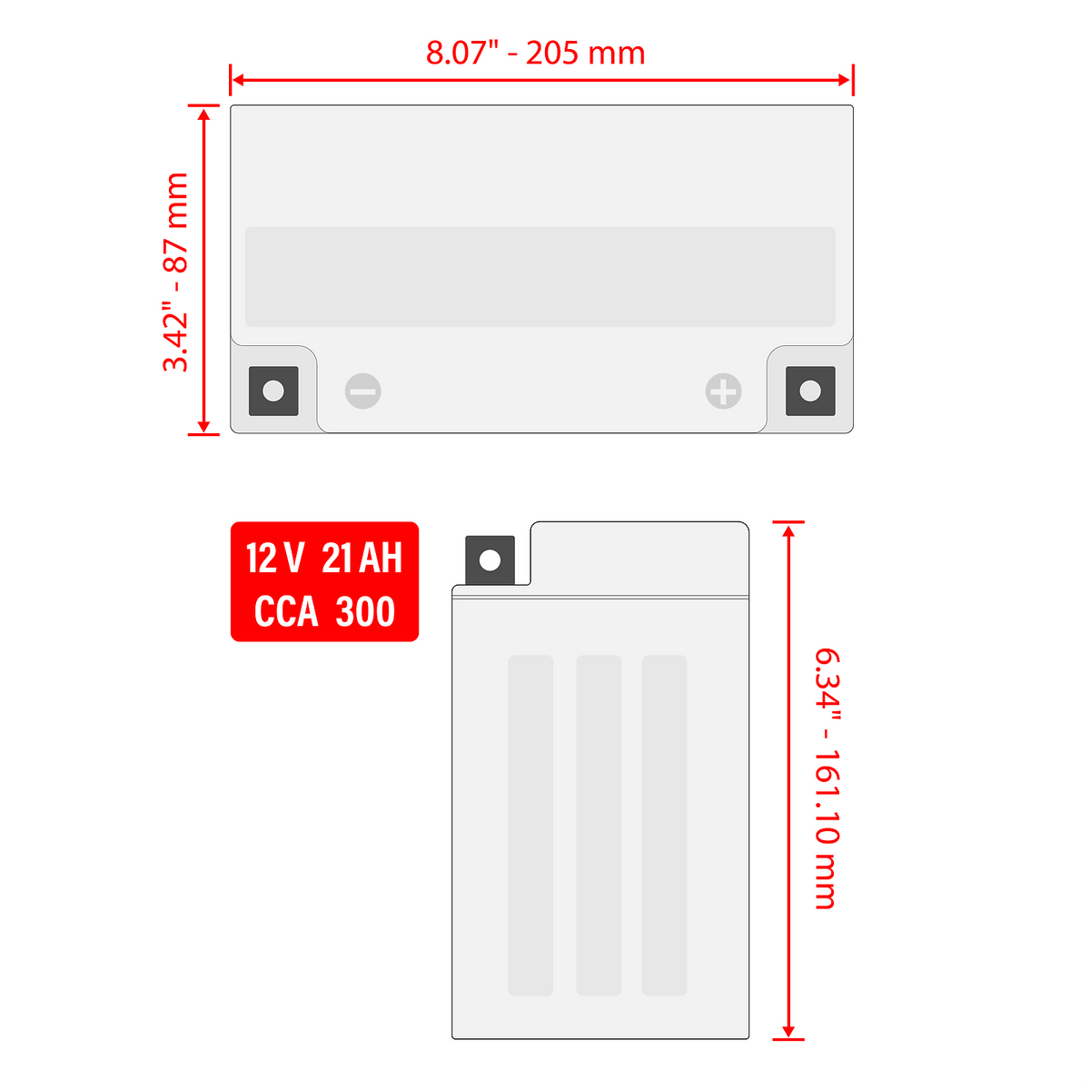 AGM Battery Replacement for Can-Am Spyder GS 2008-2010 and GS 990 2008-2009