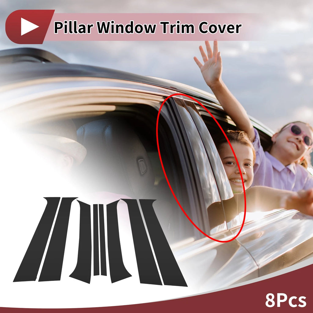 Door Pillar Window Trim for Hyundai Santa Fe 2006–2012 Black