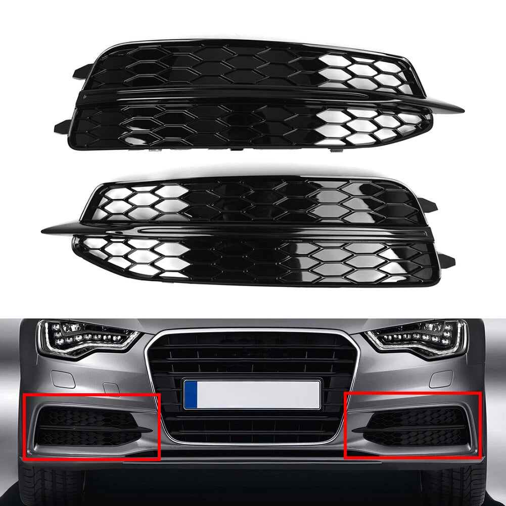 Pair Front Bumper Lower Grille for Audi A6 C7 (2012–2018) 4G0807681D 4G0807682D