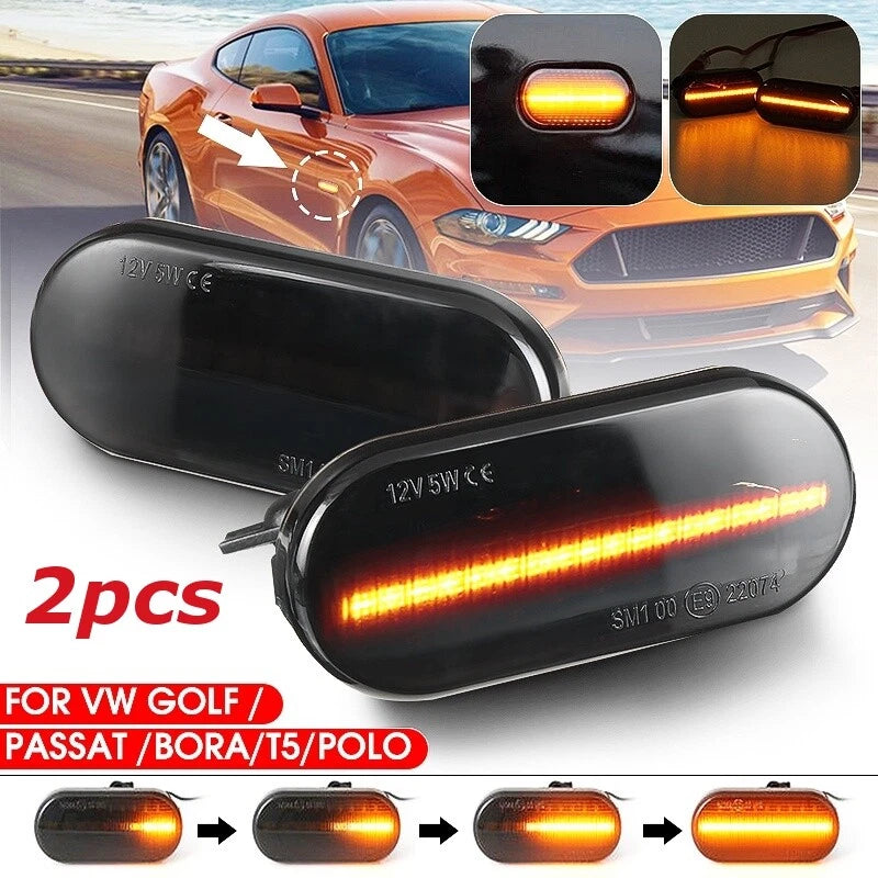 LED Sequential Side Marker Turn Signal Light for Golf 3, Passat, Ford, Seat