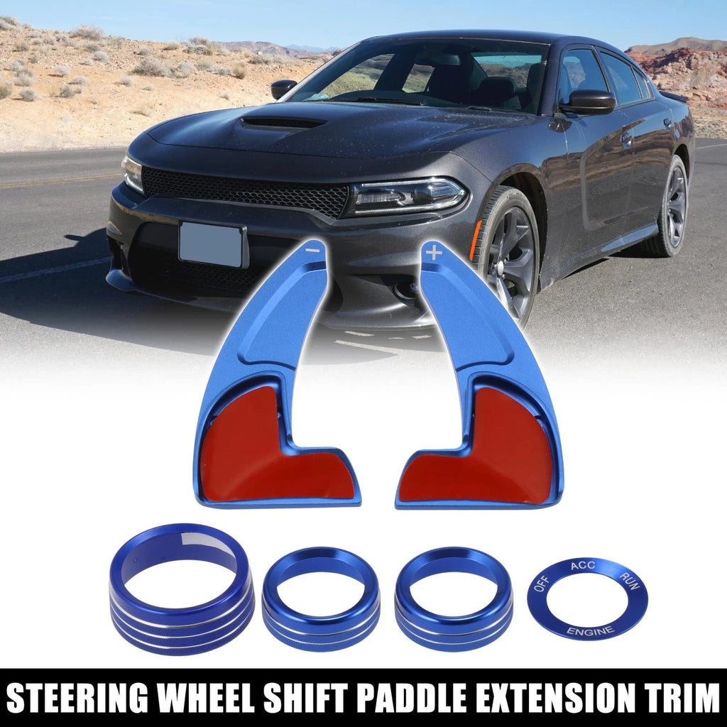 Steering Wheel Shift Paddle Extension Trim Set for Dodge Charger Challenger (2015–2023)