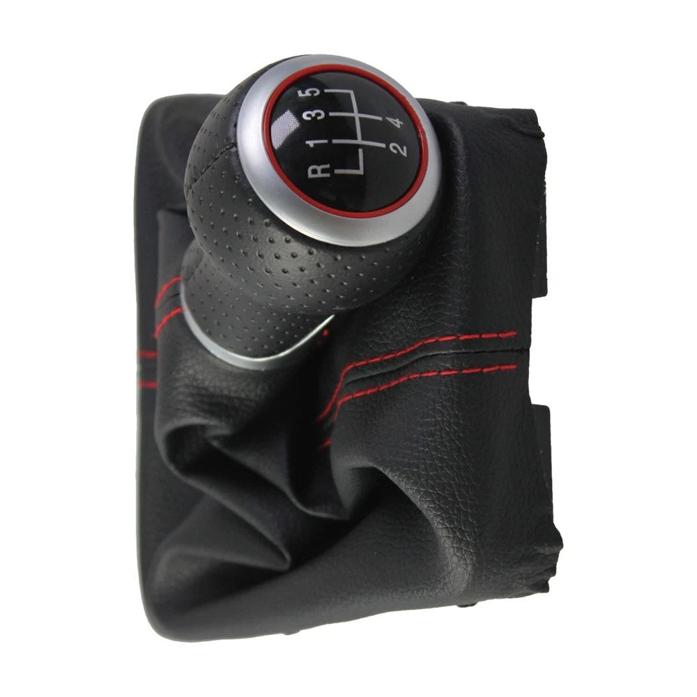 For A4 B8 2008-2015 6-Speed Leather Gear Knob 5-R13524/13524R Replacement