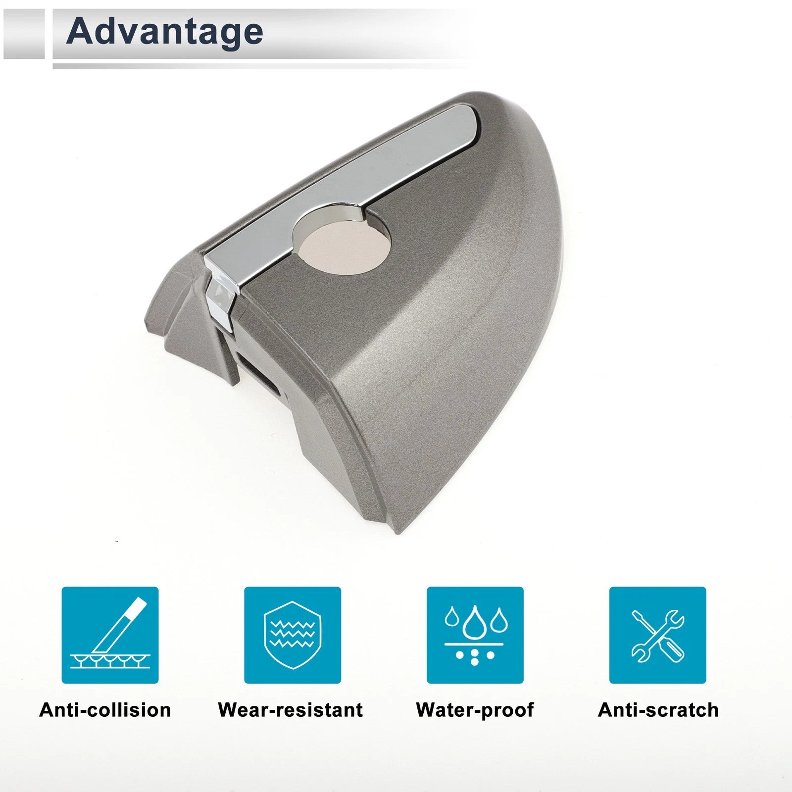 Front Left Door Handle Lock Cylinder Cover Replacement for Toyota Corolla (2014–2018)