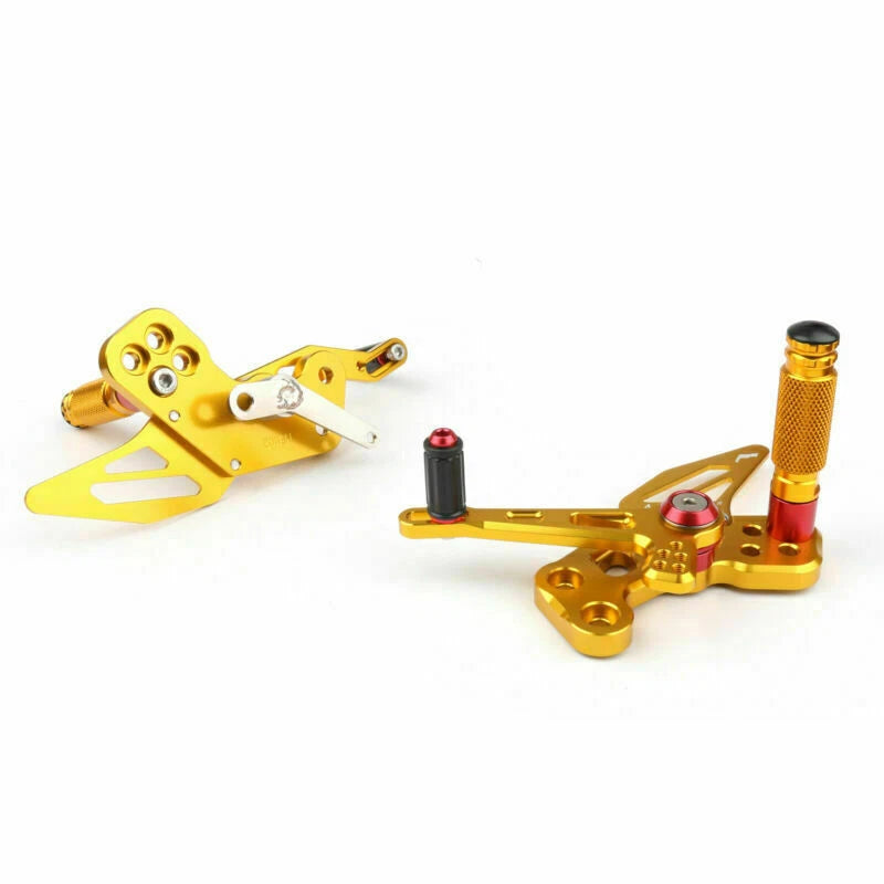 Aluminum Rearsets Footpeg Pedals for Kawasaki Z125 Pro (2016–2019) Gold T9