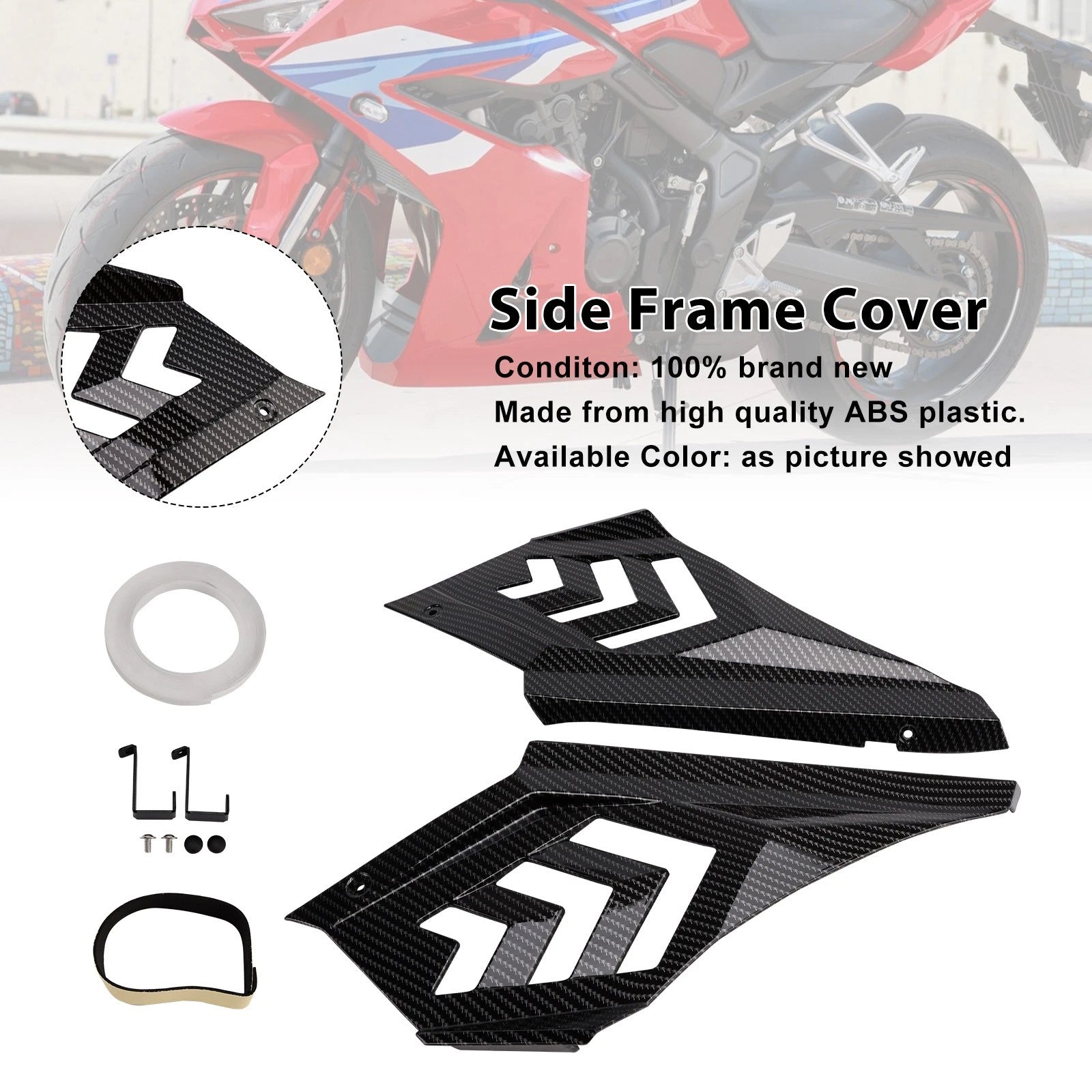 Side Frame Panel Protector Cover for Honda CBR650R (2024–2025) Carbon