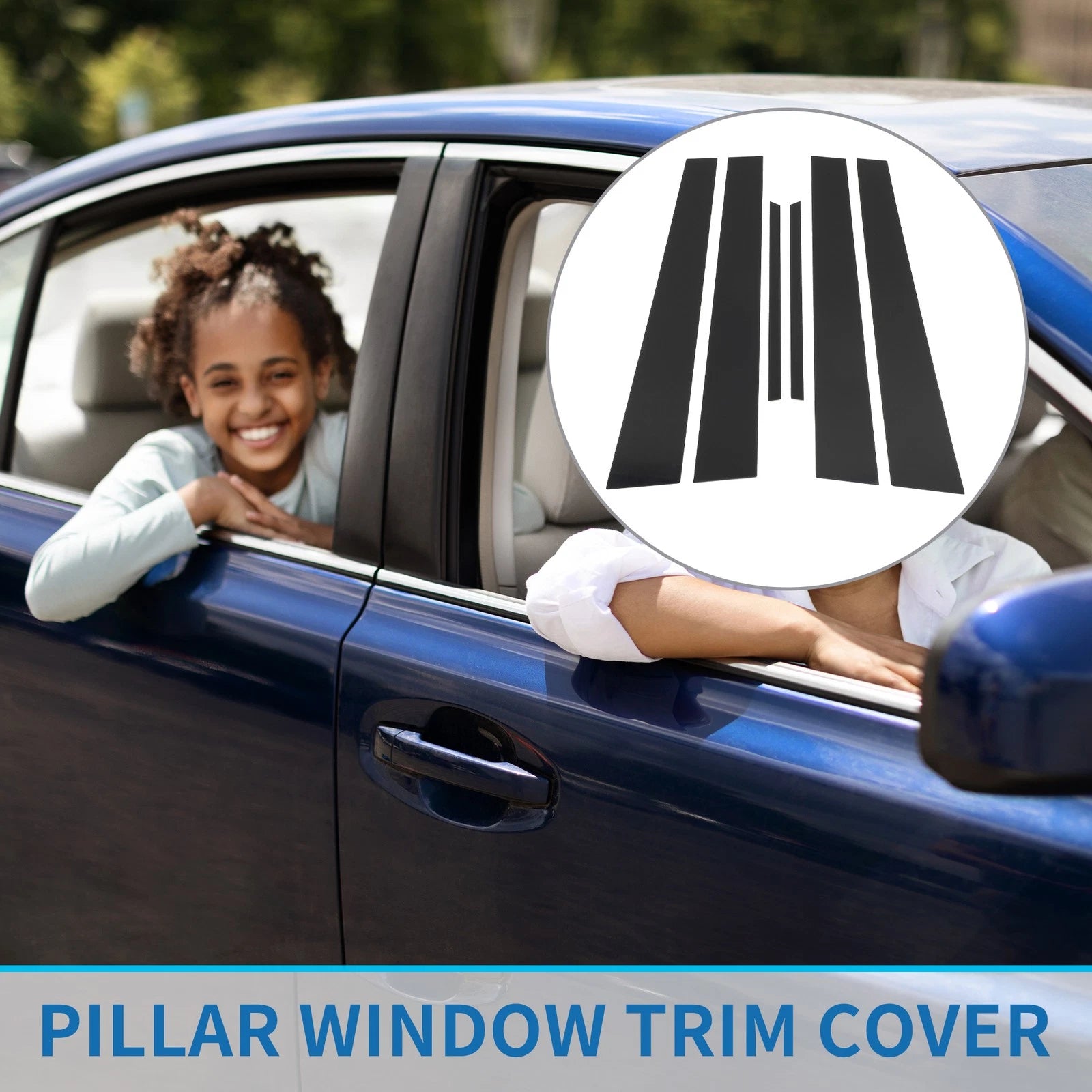 Door Pillar Window Trim Kit for Lexus ES Black (2002–2006)