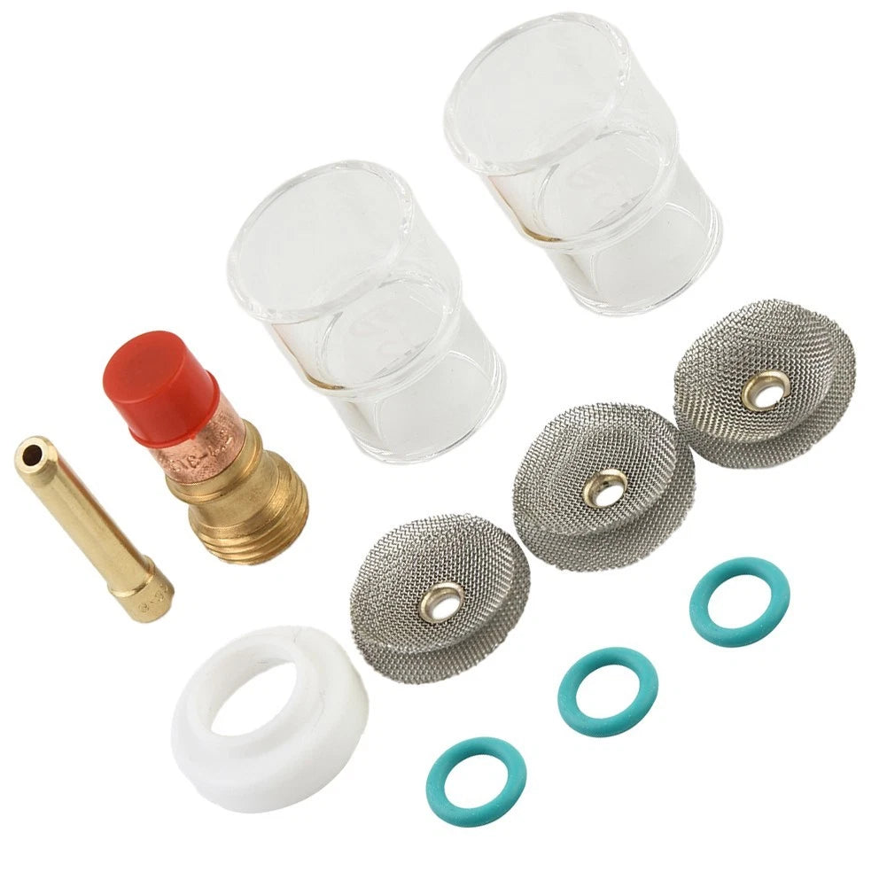 TIG Torch Set for WP-17 (Welding Torch #12, 3/32 Gas Lens Collet Kit)