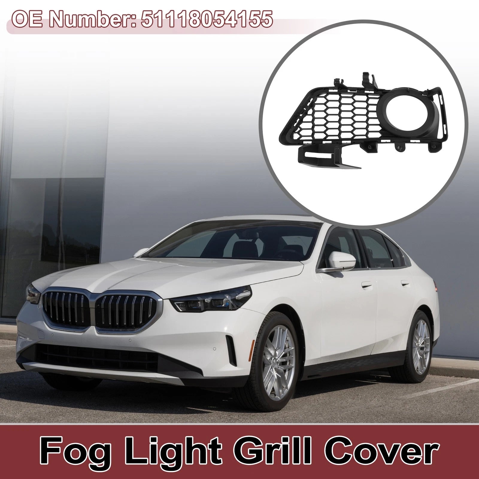 Front Left Fog Light Grill Replacement for BMW 3 Series (2006–2013)