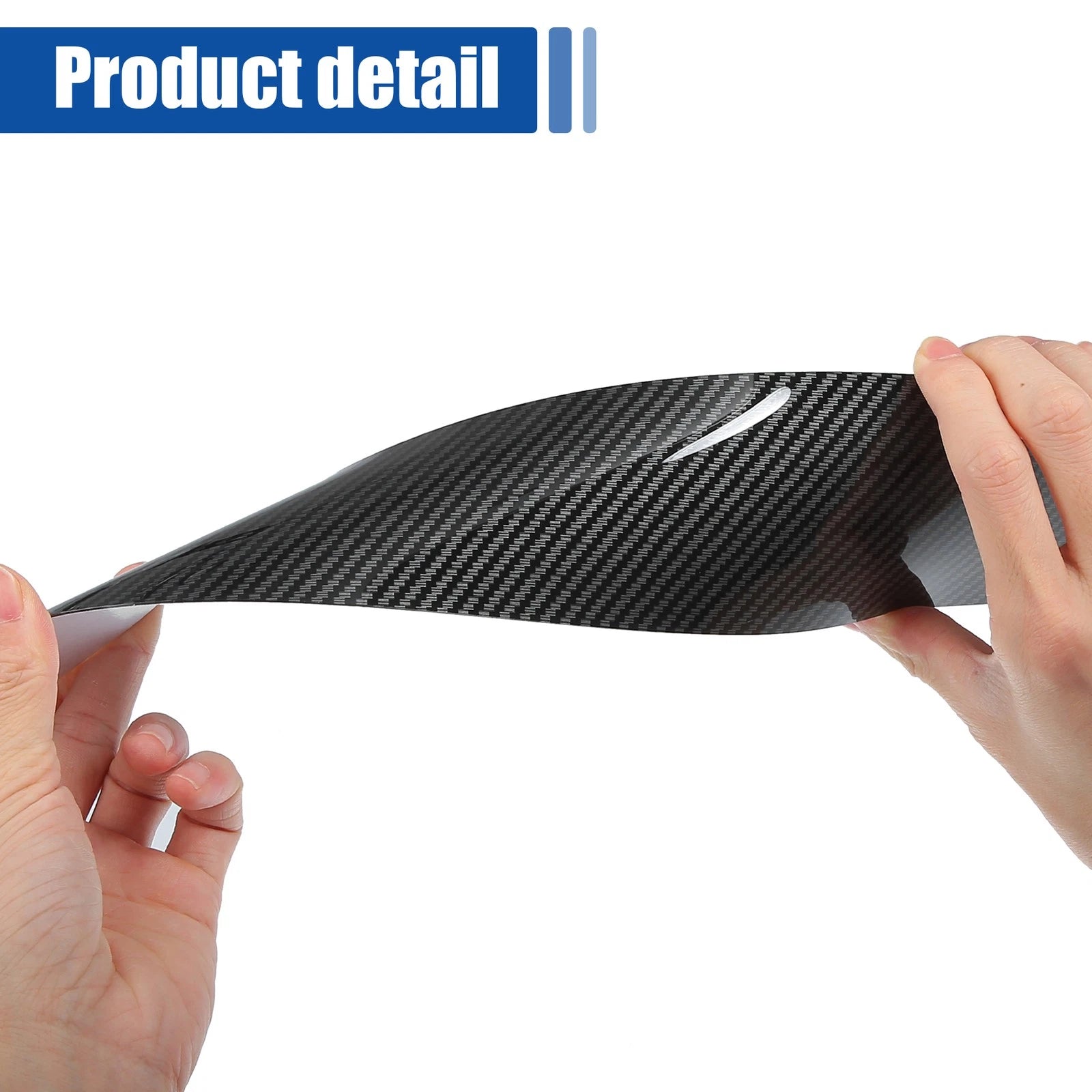 Gloss Carbon Pattern Door Window Pillar Post Cover Trim for Audi A4 (2008–2016)