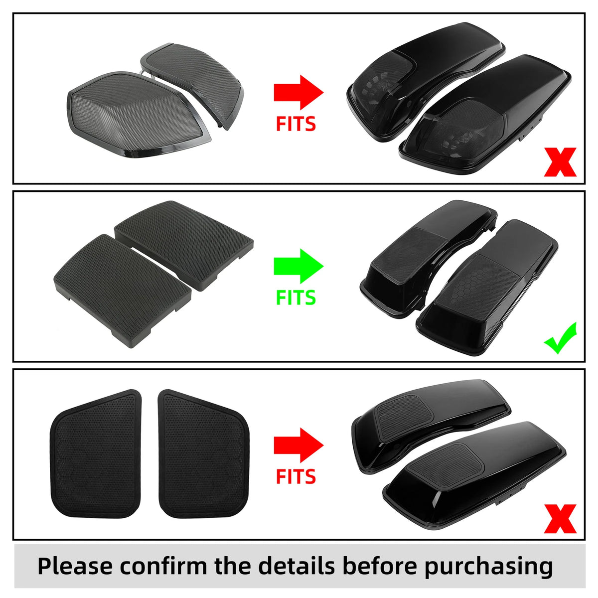 6X9" Speaker Grills for Harley Electra Street Road Glide (1993–2013)