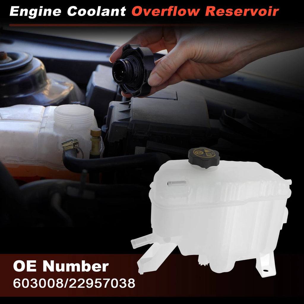 Coolant Expansion Reservoir Tank with Cap Replacement for Chevy Silverado (2001–2006)