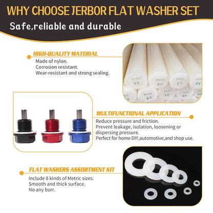 480pcs Plastic Washers for Industrial Fixings (Corrosion-Free)