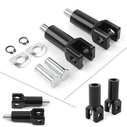 Black Rear Footrest Pegs Support Mount Bracket for Harley (2000–2018)