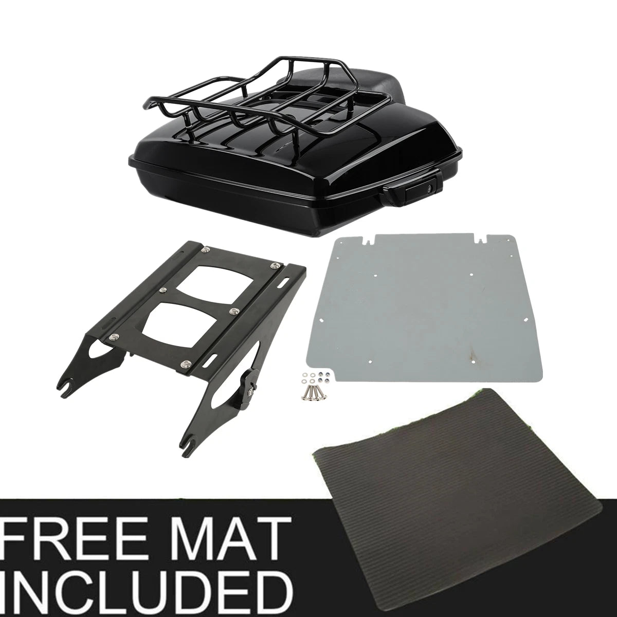 Trunk Backrest Mount Rack Plate for Harley Touring Road Glide (2014–2026)