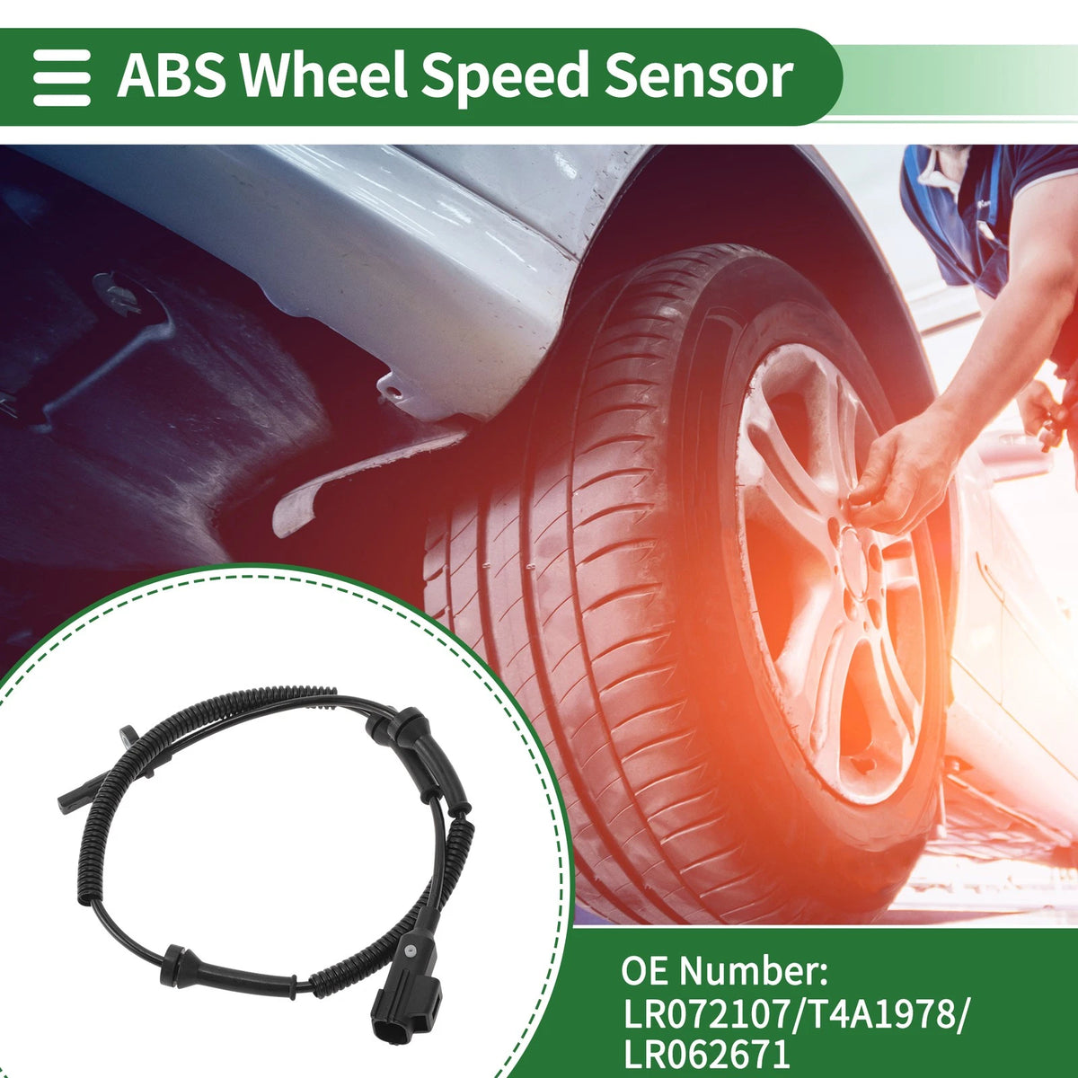 ABS Wheel Speed Sensor No.LR072107 for Land Rover Discovery Sport (2015–2023)