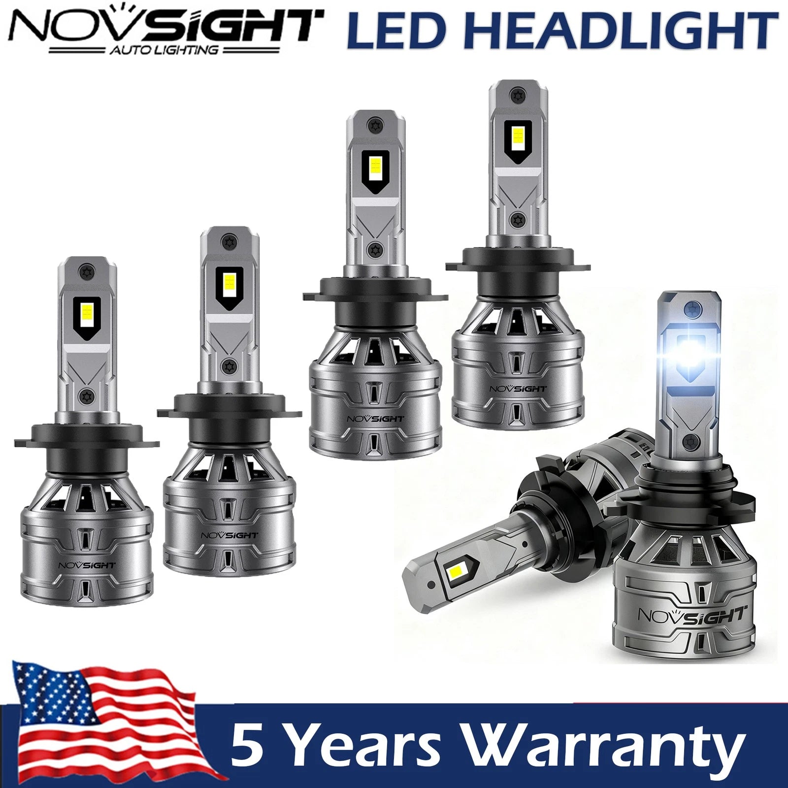 H7 LED Headlight Bulbs Kit for - 9006 High Low Beam