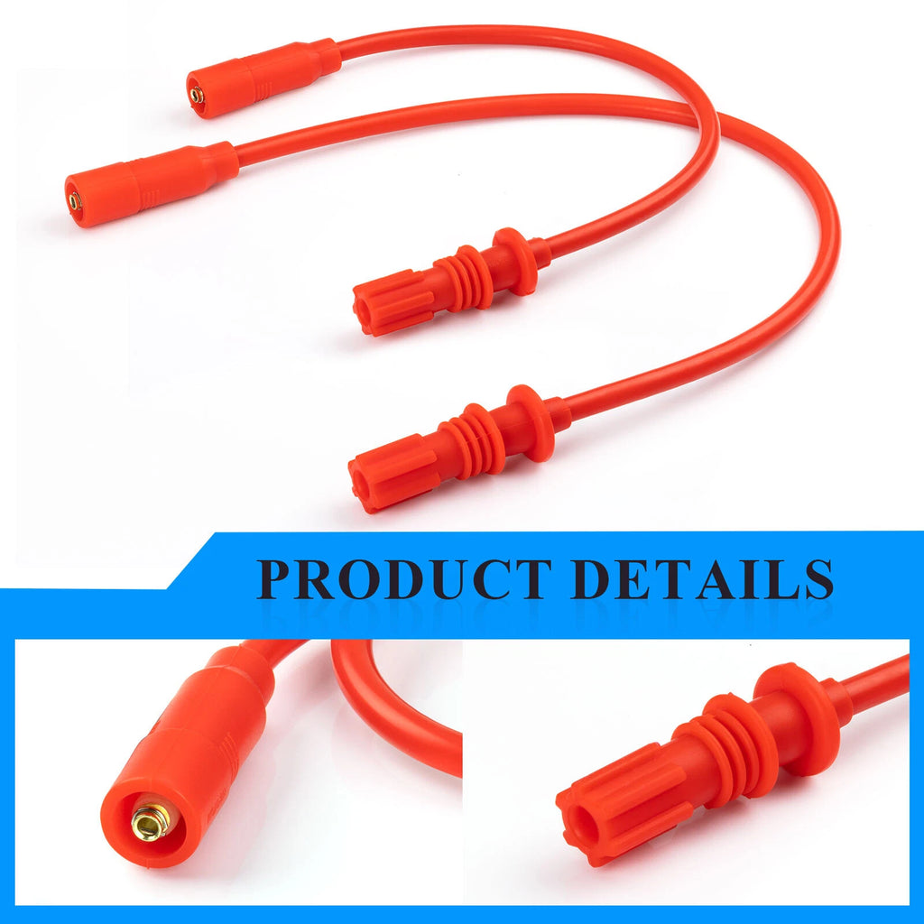 Spark Plug Wire + Cap for Polaris Scrambler Sportsman 850 1000 (4014007, 4013328)