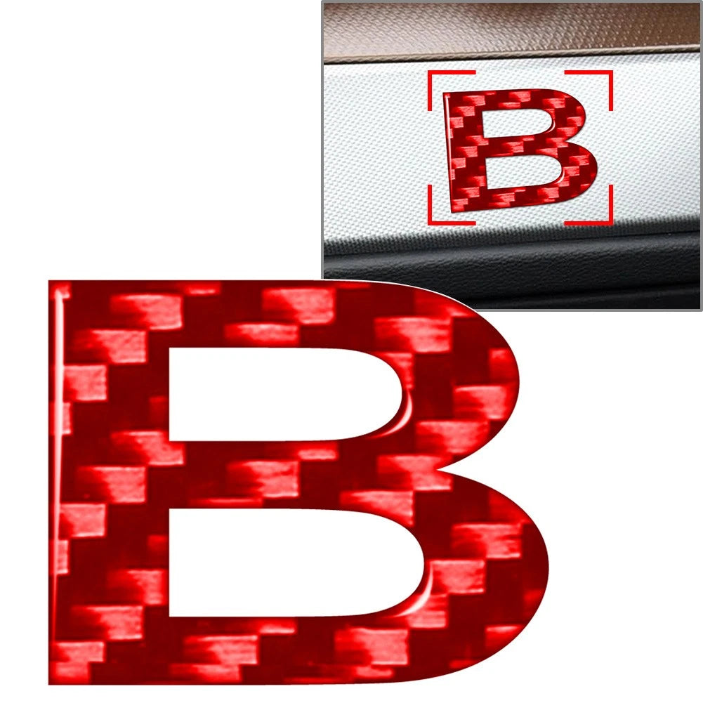 Carbon Red Door Wall Badge Emblem Decals for Car Window (Universal)