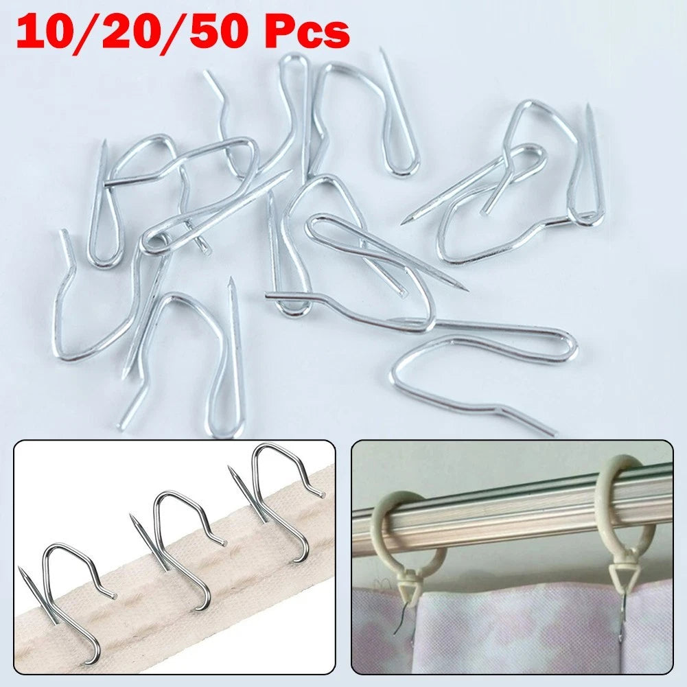 Stylish Silver Pin Hooks for French Pleat Curtains (Fits Various Designs)