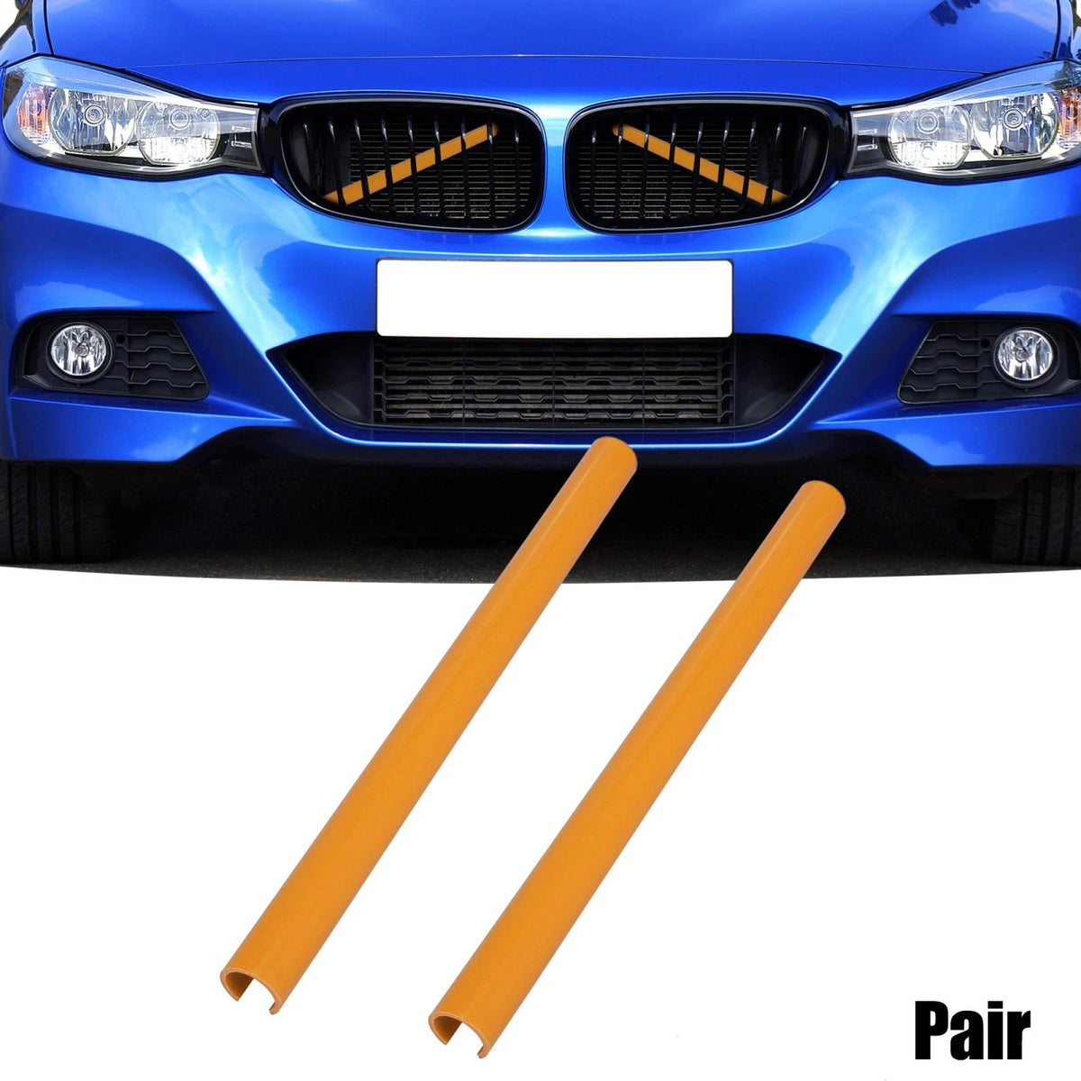 ABS Front Grille Trim Strips Cover Decor Yellow for BMW 1 2 3 4 (2014–2020)