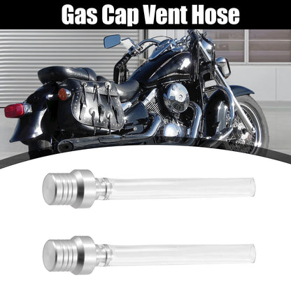 Gas Fuel Tank Cap 2Pcs Replacement for Dirt Bike (Silver) (2000–2024)