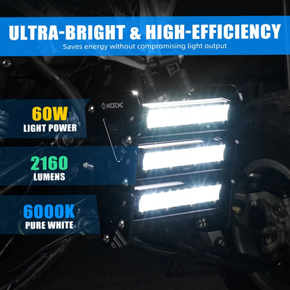 Front Bumper with LED Lights Kit for Yamaha Raptor 700 YFM700 (2013–2025)