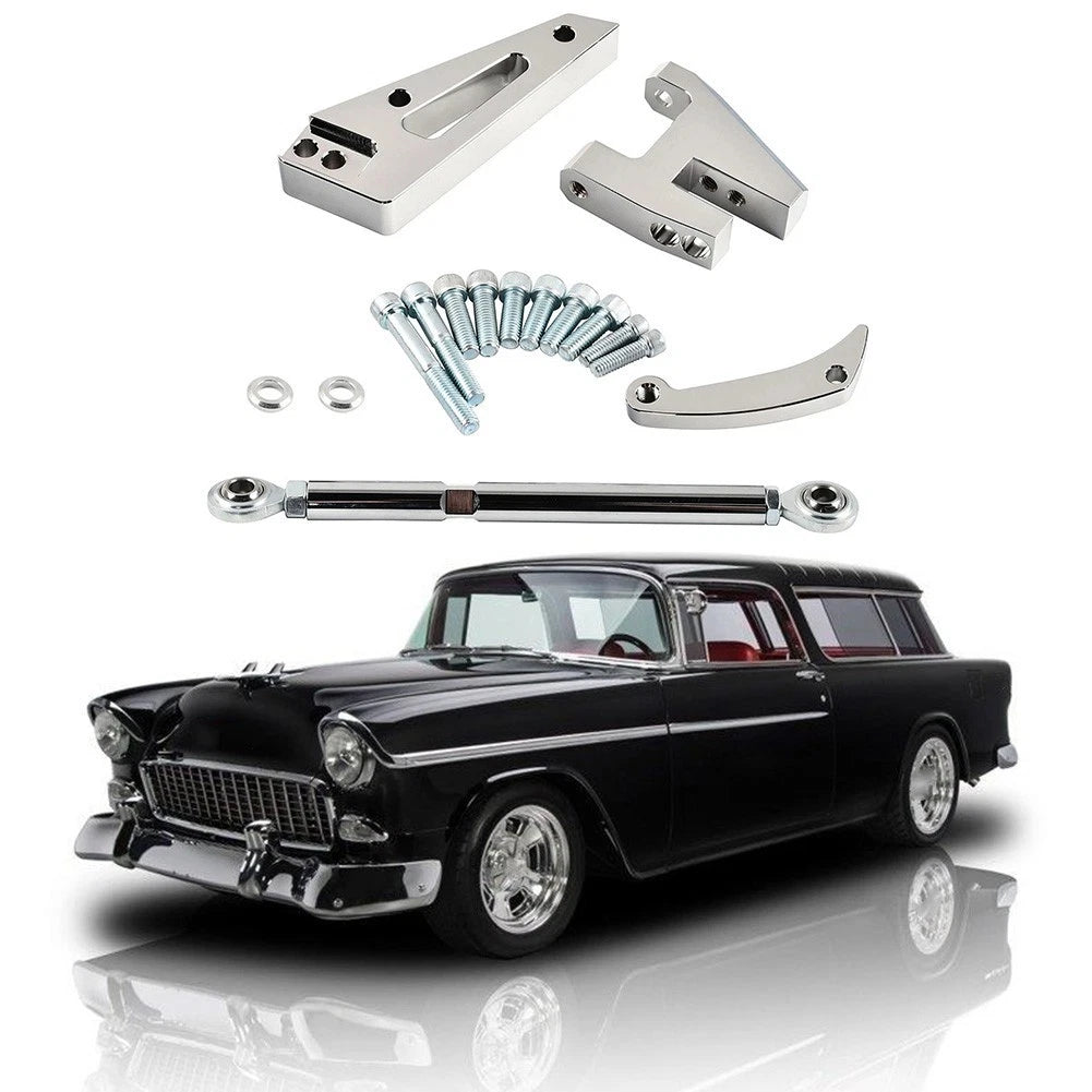 Polished Billet Alternator Bracket Kit for Chevy Small Block For SBC 350 SWP